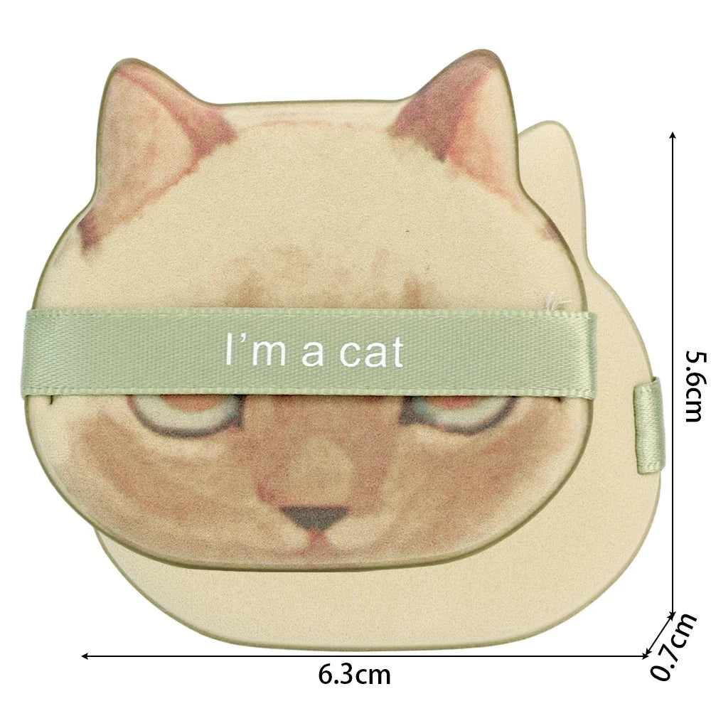 New Cat Air Cushion Powder Puff Hydrophilic Non-latex Facial Face Body Powder Foundation Puff Sponges Wet Dry Use Cosmetics Puff