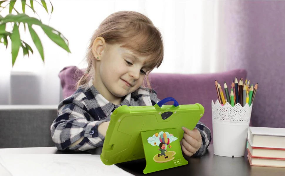 Tablette 7 pouces 5G WiFi 2025 pour enfants, tablettes d'apprentissage et d'éducation pour enfants, Quad Core, 4 Go de RAM, 64 Go de ROM, double caméra, Android 13