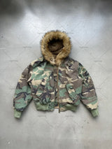 New Trendy Brand Retro Camouflage Fur Collar Zipper Hoodie Street Punk Personality Jacket Hip-hop Casual Oversized Sweatshirt - Lootquake
