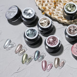 Vendeeni 6 Colors Cream Metal Gel Nail Polish Shiny Platinum UV Soak Off Gel Lacquer Painting Edge Line Gel Varnish For Nail Art