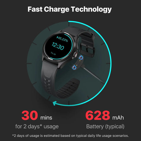 TicWatch Pro 5 Enduro Wear OS Smartwatch for Men 90Hrs Battery 110+ Workout Modes 7/24 Heart Rate Compass and Android Compatible - Lootquake
