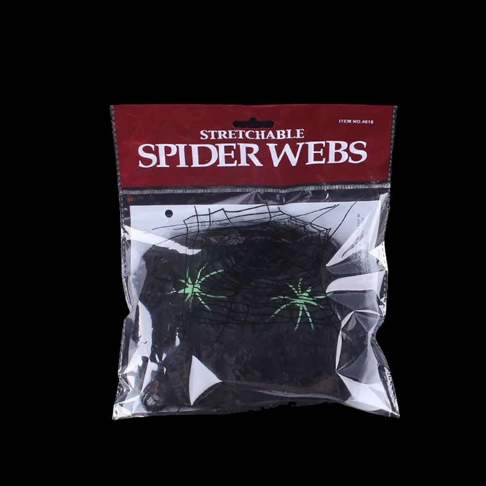 Halloween Decoration Spider Web,Artificial Spider Web,Stretchy Cobweb With Spider,Horror Gothic Haunted House Home Decor