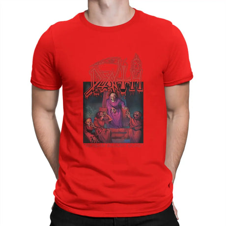 Funny Death Scream Bloody Gore T-Shirt Men Round Neck 100% Cotton T Shirts Sabbath Short Sleeve Tee Shirt Gift Tops - Lootquake