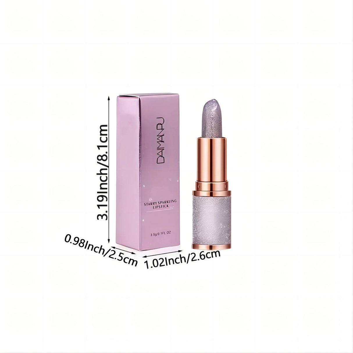Rose smoke powder, bright starry sky, glossy velvet texture, durable, make your lips shiny, waterproof, anti-fouling.