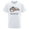 Need More Sleep Cartoons Bear Men Tshirt Street T-Shirts Hip Hop Unisex Tops Fashion Cotton Clothes Casual Breathable T Shirt - Lootquake