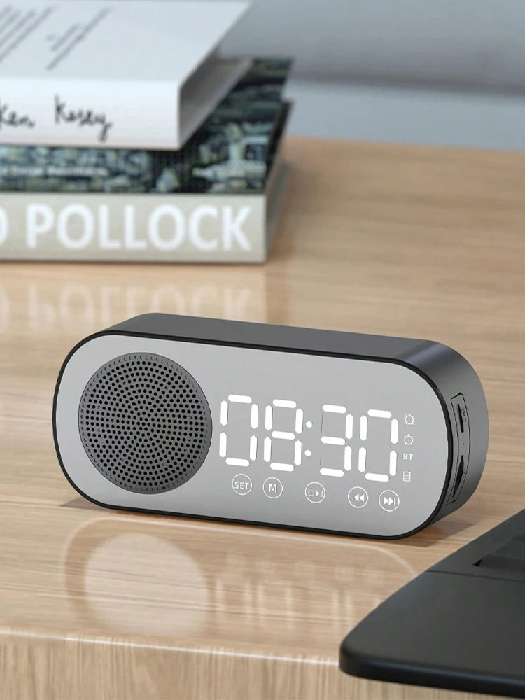 Enceinte Bluetooth sans fil, caisson de basses multifonction, mini réveil intelligent avec IA