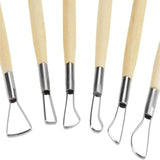 Double-Sided Clay Sculpting Tools Wooden Handle Clays Tool Pottery Sculpture for Ceramic Wax Pottery Carving Modeling Supplies