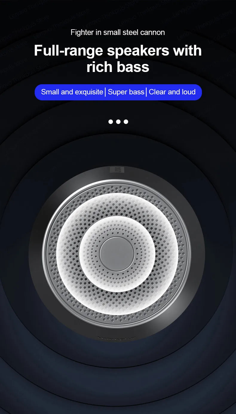 Altavoz portátil Lenovo K3 Pro 5.0 con Bluetooth, estéreo, envolvente, inalámbrico, reproductor de música y audio.