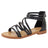 Large Size Summer Women 1cm Platform 2cm High Heels Sandals Lady Lightweight Solid Color Shoes Female Comfortable Roman Flats - Lootquake
