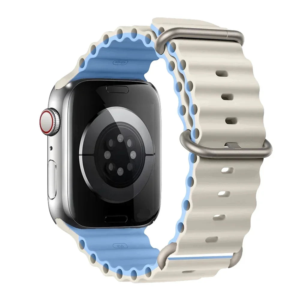 Correa de silicona para reloj de 44 mm, 40 mm, 49 mm, 45 mm, 41 mm y 38 mm, accesorio para iWatch Ultra 2 series 7, 6, 5, SE, 8 y 9