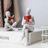 Estatua de pensadora creativa, mujer lectora artística, diseño moderno para el hogar, la oficina, estantería, mueble de TV, decoración y adorno de escritorio.