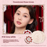 Flower Knows Strawberry Cupid Collection Pressed Powder Mineral Makeup Powder Foundation With Concealer & Finishing Vegan