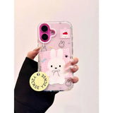 Miffy Kawaii Cartoon Mobile Phone Case Cute Anime Rabbit Pendant Phone Case Suitable For iPhone