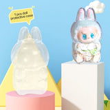 LABUBU Étui transparent pour siège Labubu Étui en plastique Sac à dos Charms