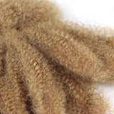 #30-#1-#30 Ombre Brown Afro Kinky Curly Bulk Human Hair | 50g Brazilian Crochet Braiding Hair Extensions (No Weft)