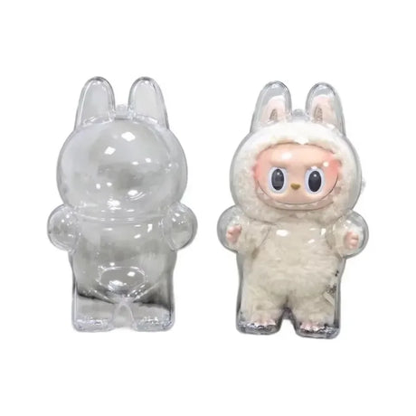 V1 V2 Labubu Protective Cover Labubu Protector Case Sitting Party Transparent Protective Shell Dust Cover Doll Transparent Cover - Lootquake