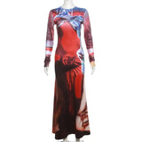 Spring Autumn Women Long Sleeve Party Club Streetwear Bodycon Fall Long Dress Wholesale Items For Business - Lootquake
