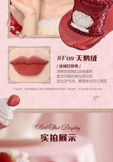 Crema labial Flower Knows Strawberry Cupid Cake, barra de labios hidratante mate, maquillaje de labios suave y sedoso, cosméticos profesionales.