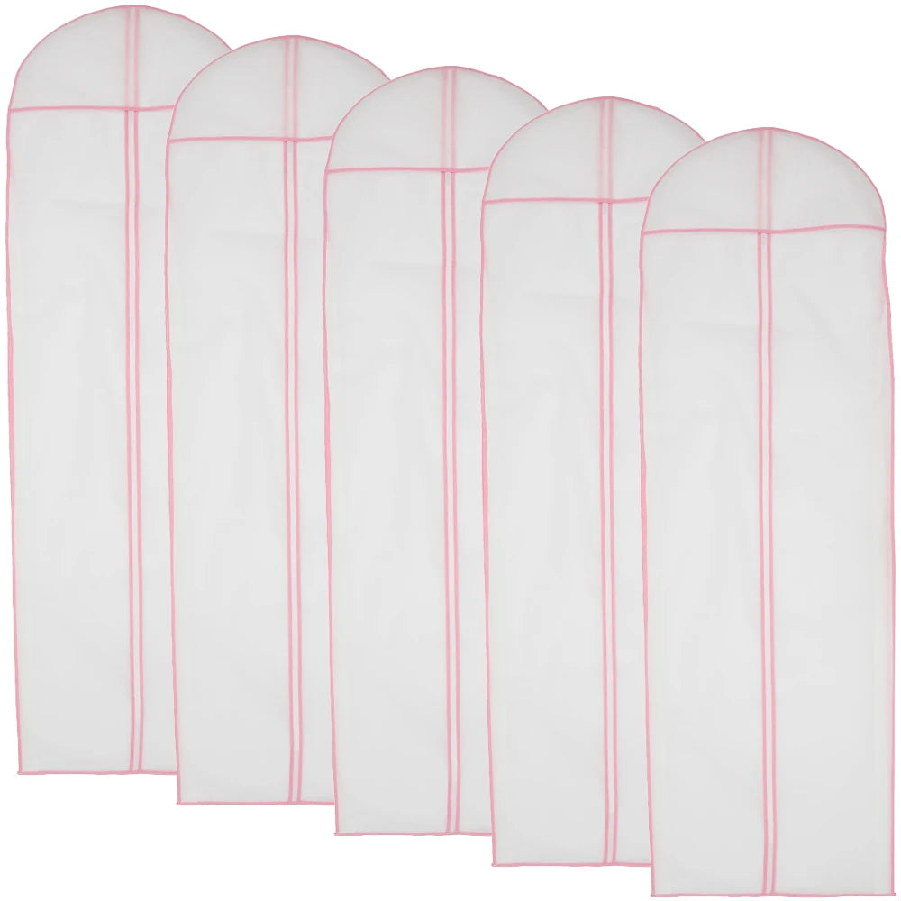 Funda protectora para vestido de novia, 1/2/5 unidades, 180 cm, para colgar ropa de novia, traje, abrigo, bolsa de almacenamiento para el hogar.