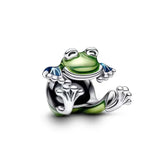 Nuevo dije de rana perezosa de plata 925 con forma de animal, pato, cerdo, oso, compatible con pulsera original, decoración, colgante para mujer, regalo de joyería
