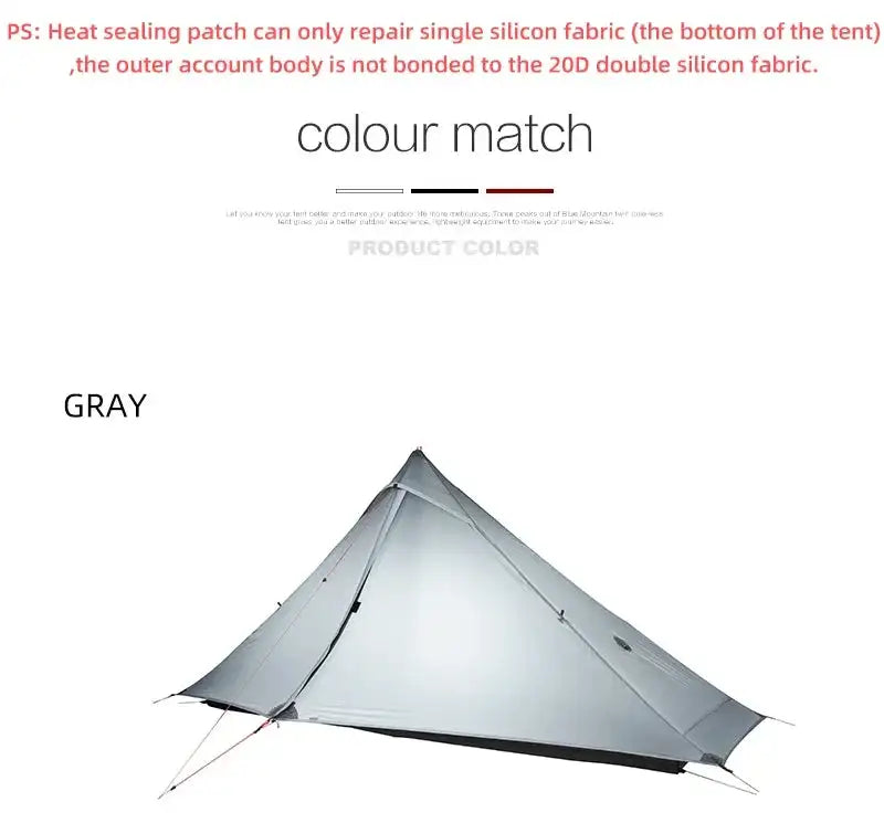 [HODR] 3F UL GEAR Lanshan 1 pro Tipi Tent Rodless Solo Ultralight 690g 20D Nylon Fabric Camping Season Tent Trekking Tents - Lootquake