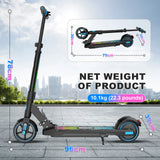 Trottinette électrique EVERCROSS TECH EV06C, pliable 6,5 pouces pour enfants de 6 à 12 ans, jusqu'à 15 km/h et 8 km, écran LED
