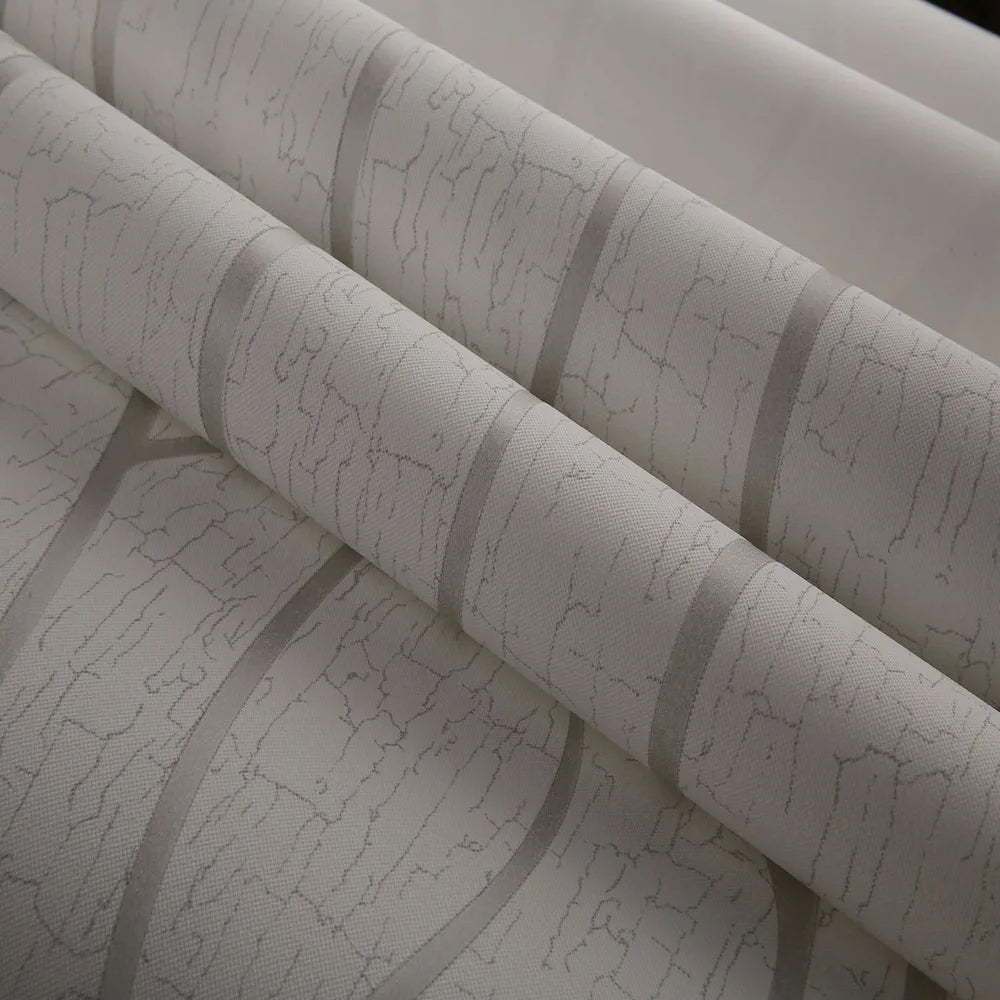 Papier peint décoratif pour chambre à coucher, 53 cm, autocollants muraux épais, rayures courbes, résistant à l'humidité, non tissé, style européen moderne