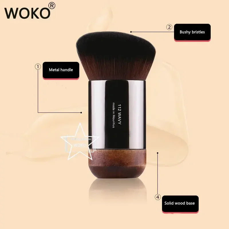 Pinceau de voyage pour fond de teint M112, pinceau magique pour application liquide, pinceau de maquillage biseauté Kabuki de haute qualité pour fond de teint, correcteur