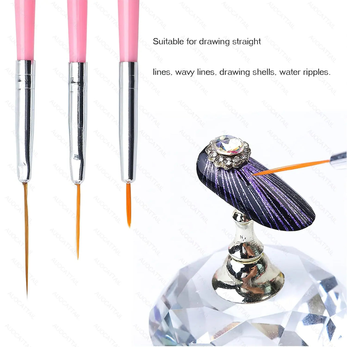 YIKOOLIN 20pcs Nail Art Brush Set UV Gel Polish Pen Acrylic Nail Design Kit DIY Painting Tools for Nail Artistry