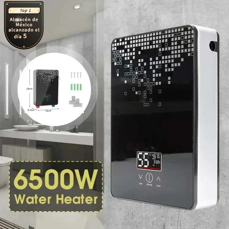 Calentador de agua eléctrico sin tanque, caldera instantánea para baño, 110 V, 220 V, termostato de ducha sin tanque, seguro, inteligente, automático