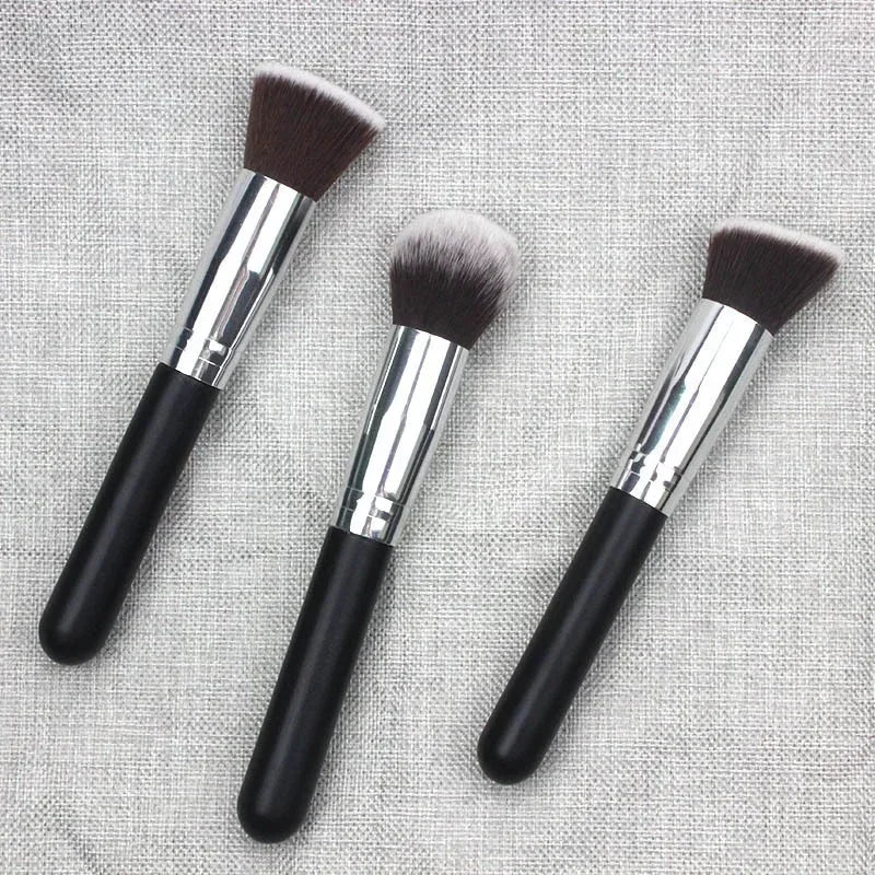 Face Cosmetic Kabuki Foundation Tool Powder Makeup Brush Flat Top Foundation Easy to Wear Powder Cosmetic Brushes Tool