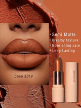 Coffee Velvet Lipstick - Luxurious Deep Nourishing Matte Finish Long-Lasting Waterproof Lip Color