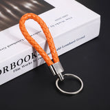 Originality PU Leather Metal Organization Rope Keychain Personality Custom Name Text Keyring Car Moto Key Ring Chain Gift - Lootquake