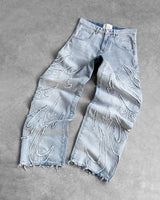 Y2K Baggy Jeans Vintage Gothic American Hip Hop Streetwear Patch Embroidery high quality Jeans Men Women Casual wide leg Jeans - Lootquake
