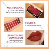 IMAGIC 8-Color Lipstick Palette Set Moisturizer Matte DIY Lipsticks Velvet Long Lasting Waterproof Lipgloss Pigments Lips Makeup