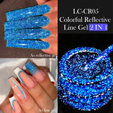 LILYCUTE 5ml Liner Gel Nail Polish UV LED Nail Art Paint Gel Gorgeous Glitter French Effect Semi Permanent Nail Painting UV Gel