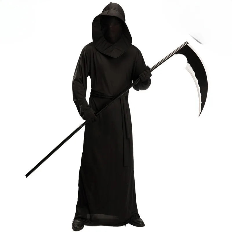 Black Demon Halloween Costume,Festival Sickle Role-playing Costume