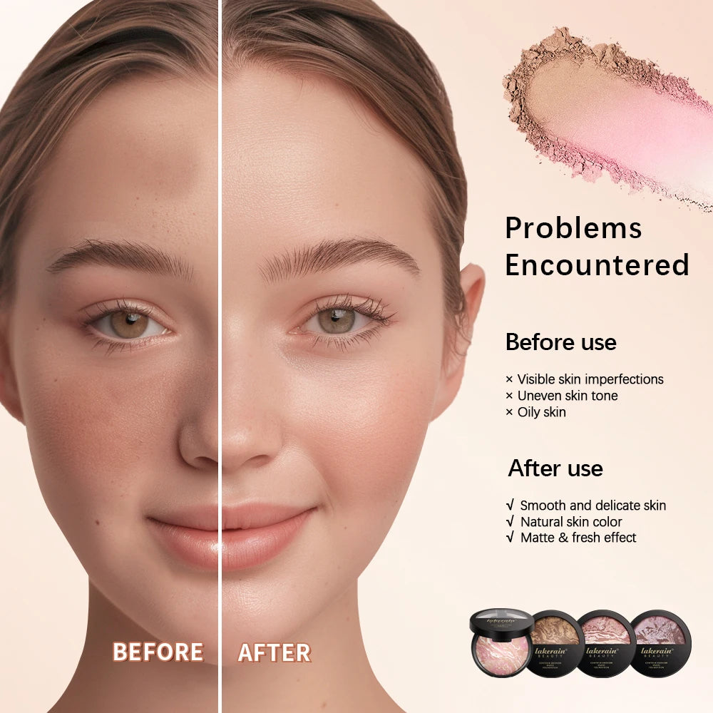 Matte Loose Powder Waterproof Oil-control Matte Full Coverage Face Makeup Makeup Setting Loose Powder Baked Powder Foundation