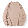 Men's Spring and Autumn New Long Sleeve T-shirt Simple and Fashionable Versatile Round Neck Underlay Top - Lootquake