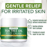 Crema hidratante para pies, para pies y talones secos. Crema calmante para pies secos y agrietados con urea y aceite de árbol de té.