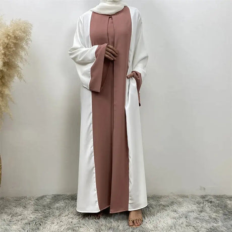 Eid Muslim Party Dress for Women Ramadan Abaya Fake 2 Piece Long Dress Morocco Vestidos Largos Dubai Turkey Robe Jalabiya 2024 - Lootquake