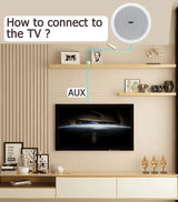 Amplificateur de classe D intégré, haut-parleur de plafond compatible Bluetooth à gamme complète, pour musique de fond de cinéma maison, bonne qualité