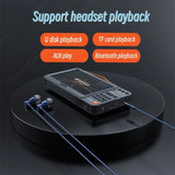 Enceintes Bluetooth sans fil SANSUI, radio pleine bande, lecteur vidéo LED HD, baladeur MP4 portable, batterie rechargeable intégrée