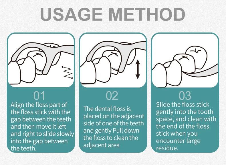 50/150/300/600/1000 PCS dental floss sticks oral care tools