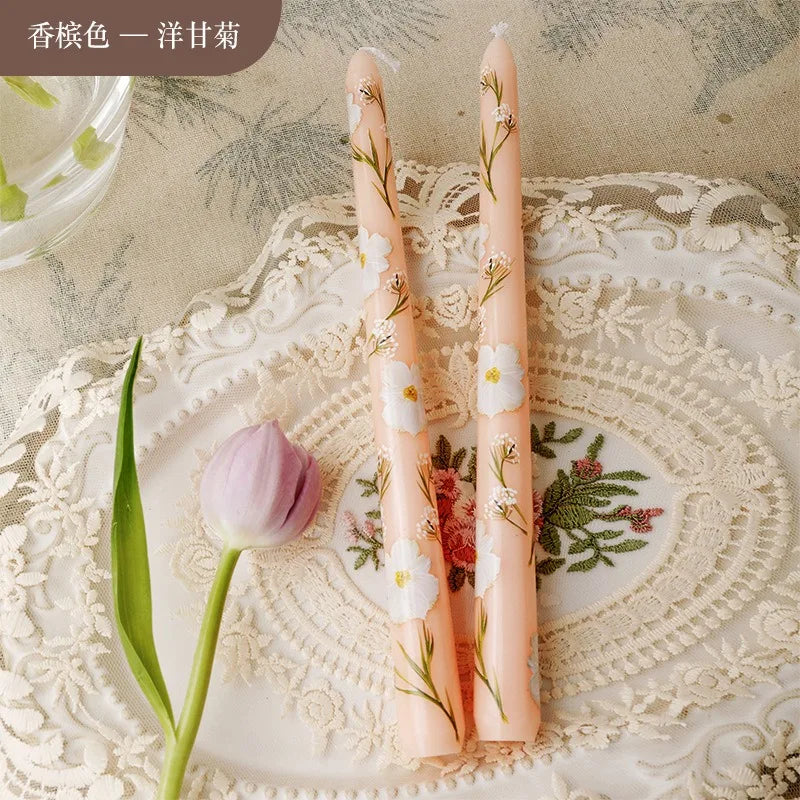2 velas perfumadas de cera de soja con forma de flor, para aromaterapia, bodas, cumpleaños, fiestas y decoración del hogar.
