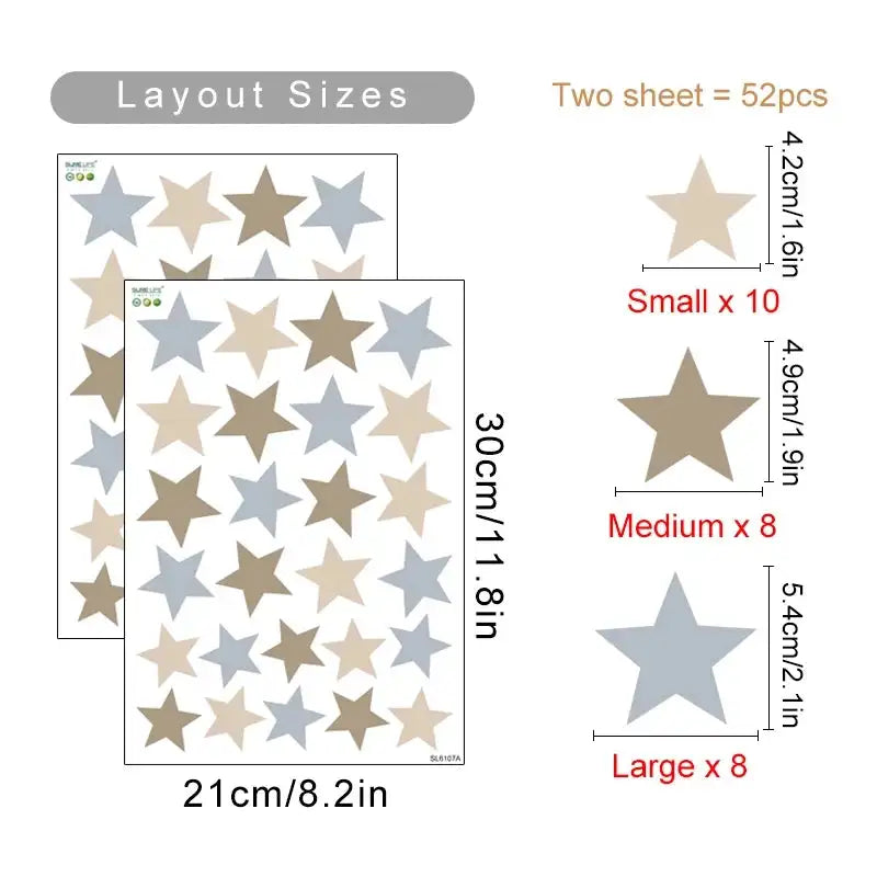 Cartoon Teddy Bear Tent Stars Wall Stickers for Kids Room Nursery Baby Room Decoration Wall Decals Room Interior - Lootquake