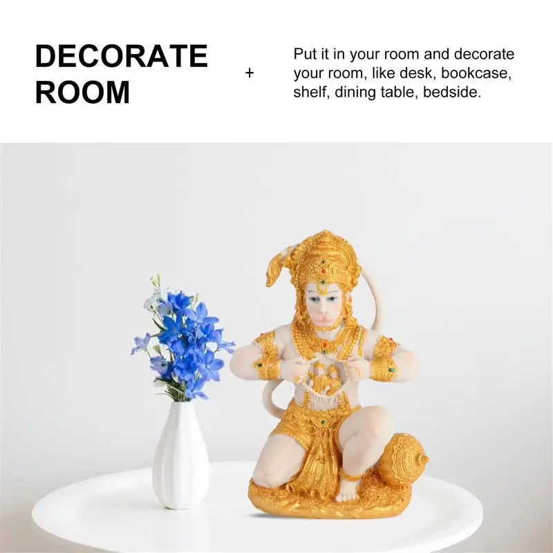 1 pc Hanuman Buddha Figurine Southeast Asian Style Home Sculpture Lord Hanuman Statue Buddha Figurine Ornament