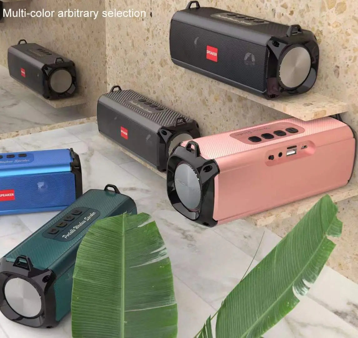 Altavoz Bluetooth portátil con audio de alta resolución, graves y agudos extendidos, altavoces inalámbricos HiFi de alta calidad y gran volumen.