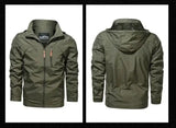New Functional Waterproof Jacket Men's Autumn Casual Rainproof Detachable Cap Work Coat Hiking Mountain Windproof Windbreaker - Lootquake