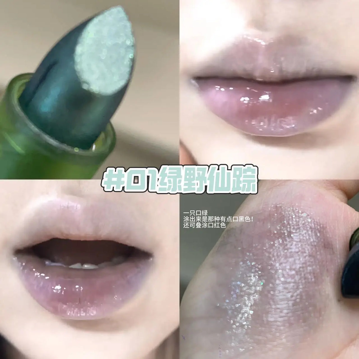 HERORANGE Black Lipstick Elegant Plump Moisturizing  Transparent  Black Shiny  Cross-Border Makeup
